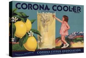 Corona Cooler Brand - Corona, California - Citrus Crate Label-Lantern Press-Stretched Canvas