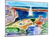 Corona del Mar, Newport Beach, 2018, (watercolor on paper)-Richard Fox-Mounted Giclee Print
