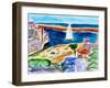 Corona del Mar, Newport Beach, 2018, (watercolor on paper)-Richard Fox-Framed Giclee Print