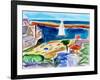 Corona del Mar, Newport Beach, 2018, (watercolor on paper)-Richard Fox-Framed Giclee Print