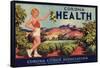 Corona Health Brand - Corona, California - Citrus Crate Label-Lantern Press-Framed Stretched Canvas