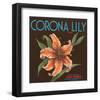 Corona Lily Brand Citrus, California-null-Framed Art Print