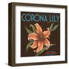 Corona Lily Brand Citrus, California-null-Framed Art Print