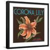 Corona Lily Brand Citrus, California-null-Framed Art Print