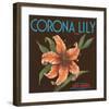 Corona Lily Brand Citrus, California-null-Framed Art Print