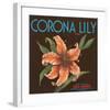 Corona Lily Brand Citrus, California-null-Framed Art Print