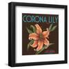 Corona Lily Brand Citrus, California-null-Framed Art Print