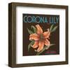 Corona Lily Brand Citrus, California-null-Framed Art Print