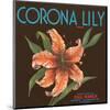 Corona Lily Brand Citrus, California-null-Mounted Art Print