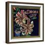 Corona Lily Orange Label - Corona, CA-Lantern Press-Framed Art Print