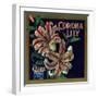 Corona Lily Orange Label - Corona, CA-Lantern Press-Framed Art Print