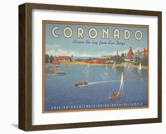 Coronado Beach-Kerne Erickson-Framed Art Print