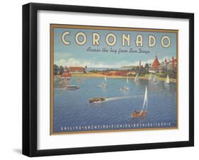 Coronado Beach-Kerne Erickson-Framed Art Print