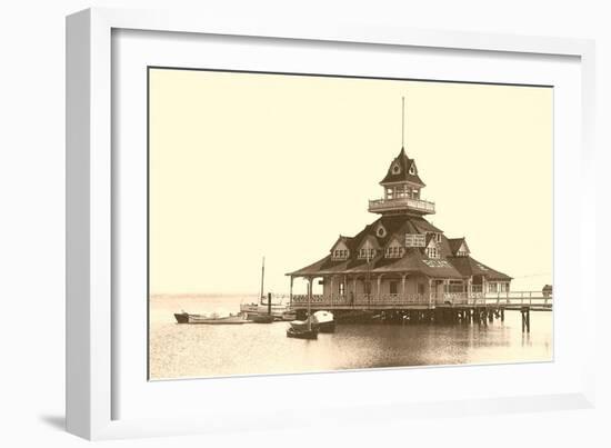 Coronado Boat House, San Diego, California-null-Framed Art Print