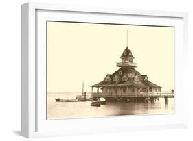 Coronado Boat House, San Diego, California-null-Framed Art Print