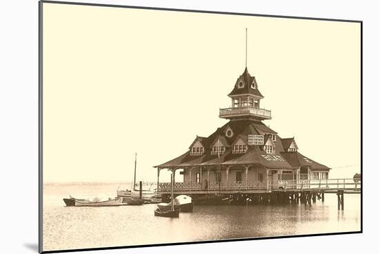 Coronado Boat House, San Diego, California-null-Mounted Art Print