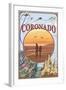 Coronado, California - Beach Montage-Lantern Press-Framed Art Print