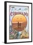 Coronado, California - Beach Montage-Lantern Press-Framed Art Print