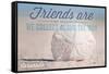 Coronado, California - Friends are Like Seashells - Sand Dollar-Lantern Press-Framed Stretched Canvas