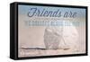 Coronado, California - Friends are Like Seashells - Sand Dollar-Lantern Press-Framed Stretched Canvas