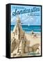 Coronado, California - I'm Building Sandcastles in My Dreams-Lantern Press-Framed Stretched Canvas