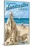 Coronado, California - I'm Building Sandcastles in My Dreams-Lantern Press-Mounted Art Print