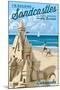 Coronado, California - I'm Building Sandcastles in My Dreams-Lantern Press-Mounted Art Print