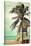 Coronado, California - Lifeguard Shack and Palm-Lantern Press-Stretched Canvas