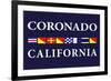 Coronado, California - Nautical Flags-Lantern Press-Framed Art Print