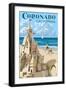 Coronado, California - Sandcastle-Lantern Press-Framed Art Print