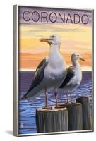 Coronado, California - Seagull-Lantern Press-Framed Art Print