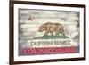 Coronado Island, California - Barnwood State Flag-Lantern Press-Framed Premium Giclee Print