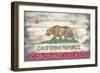 Coronado Island, California - Barnwood State Flag-Lantern Press-Framed Art Print