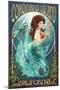 Coronado Island, California - Mermaid (Blue Tail)-Lantern Press-Mounted Art Print