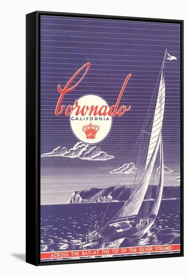 Coronado Poster, San Diego, California-null-Framed Stretched Canvas