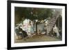 Coronado Tent City Life, San Diego, California-null-Framed Premium Giclee Print