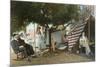 Coronado Tent City Life, San Diego, California-null-Mounted Premium Giclee Print