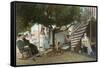 Coronado Tent City Life, San Diego, California-null-Framed Stretched Canvas