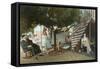 Coronado Tent City Life, San Diego, California-null-Framed Stretched Canvas