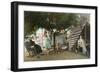 Coronado Tent City Life, San Diego, California-null-Framed Art Print