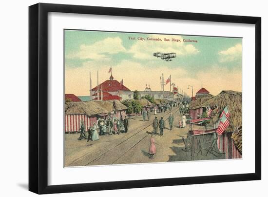 Coronado Tent City, San Diego, California-null-Framed Art Print