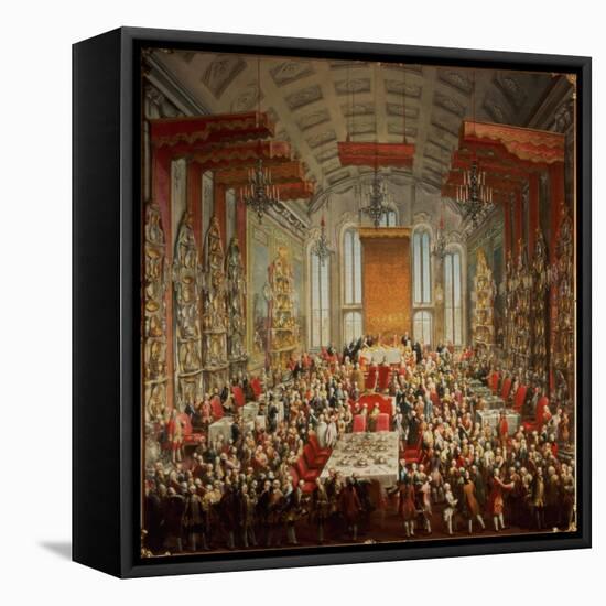 Coronation Banquet of Joseph II in Frankfurt, 1764-Martin van Meytens-Framed Stretched Canvas