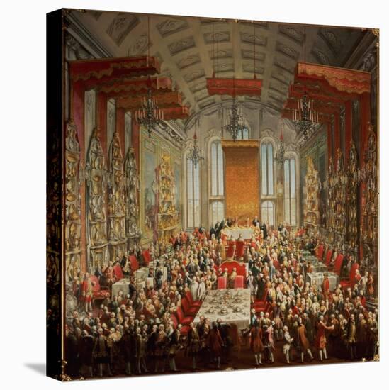 Coronation Banquet of Joseph II in Frankfurt, 1764-Martin van Meytens-Stretched Canvas