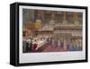 Coronation Banquet of King George IV, Westminster Hall, London, 1821-Robert Havell the Younger-Framed Stretched Canvas