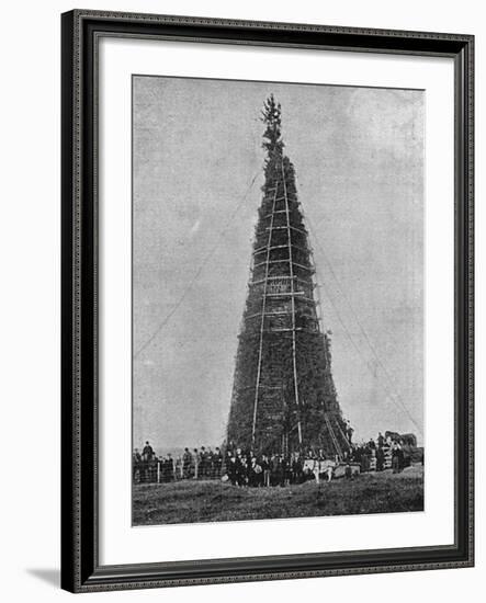 Coronation Bonfire at Whitehaven, 1902-null-Framed Photographic Print