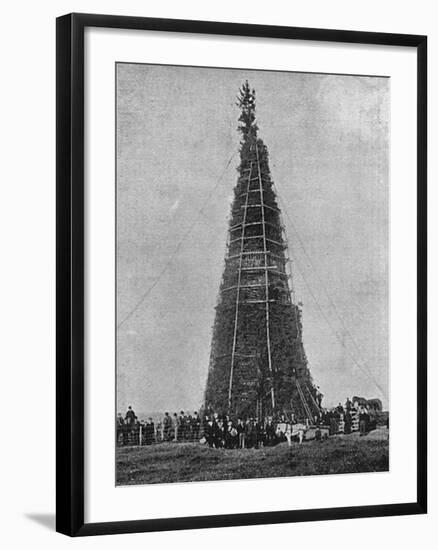 Coronation Bonfire at Whitehaven, 1902-null-Framed Photographic Print