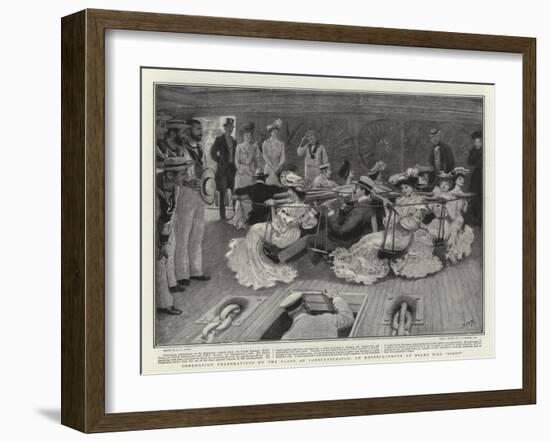 Coronation Celebrations by the Fleet at Constantinople, an Entertainment on Board H M S Scout-Henry Marriott Paget-Framed Giclee Print