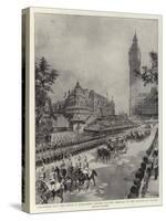 Coronation Day, the Scene in Parliament Square on the Arrival of the Prince of Wales-Frederic De Haenen-Stretched Canvas