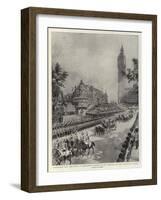 Coronation Day, the Scene in Parliament Square on the Arrival of the Prince of Wales-Frederic De Haenen-Framed Giclee Print