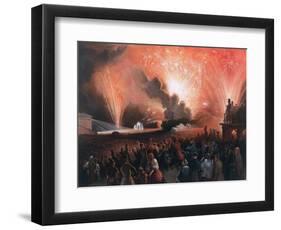 Coronation Fireworks in Moscow, 1856-Pharamond Blanchard-Framed Giclee Print